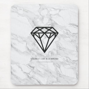 Diamant mit Marmor Mousepad