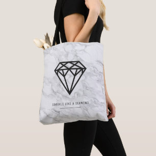 Diamant mit Marmor Tasche