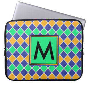 Diamant Muster #81 Mit Monogramm Laptopschutzhülle