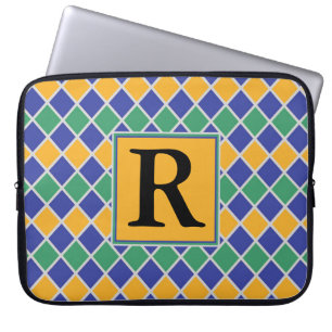 Diamant Muster #82 Mit Monogramm Laptopschutzhülle