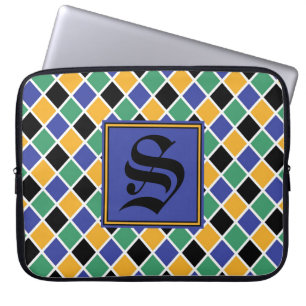 Diamant Muster #88 Mit Monogramm Laptopschutzhülle