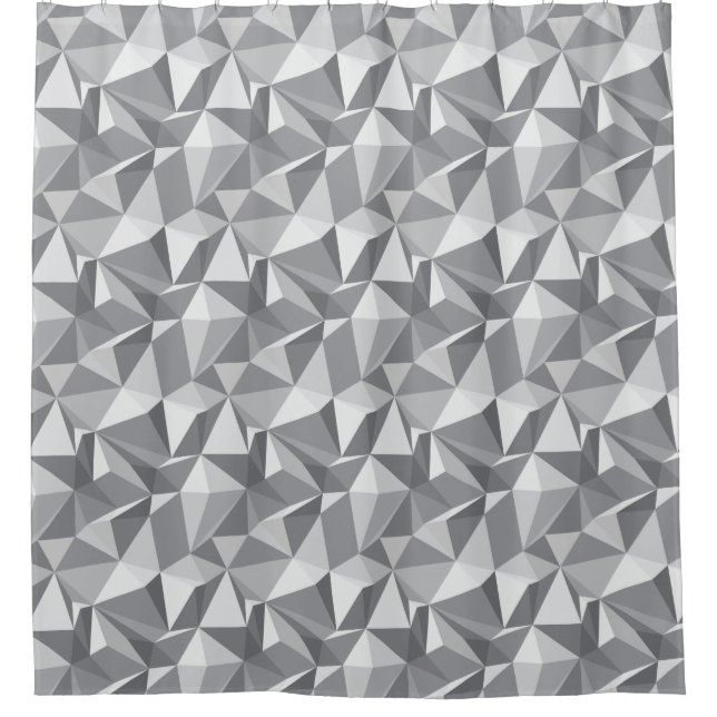 Diamant-Muster - abstraktes Polygon Duschvorhang (Vorderseite)