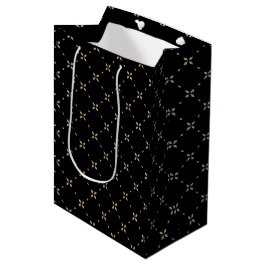 Diamant Muster auf schwarzen Gift Bag Mittlere Geschenktüte
