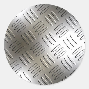 Diamant-Muster Metallausseher Runder Aufkleber