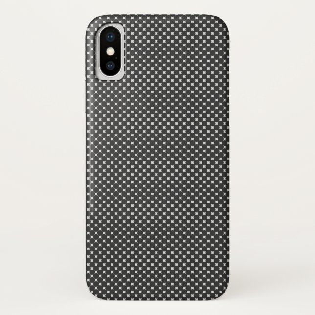 Diamant-Muster Schwarz-Weiß Case-Mate iPhone Hülle (Rückseite)
