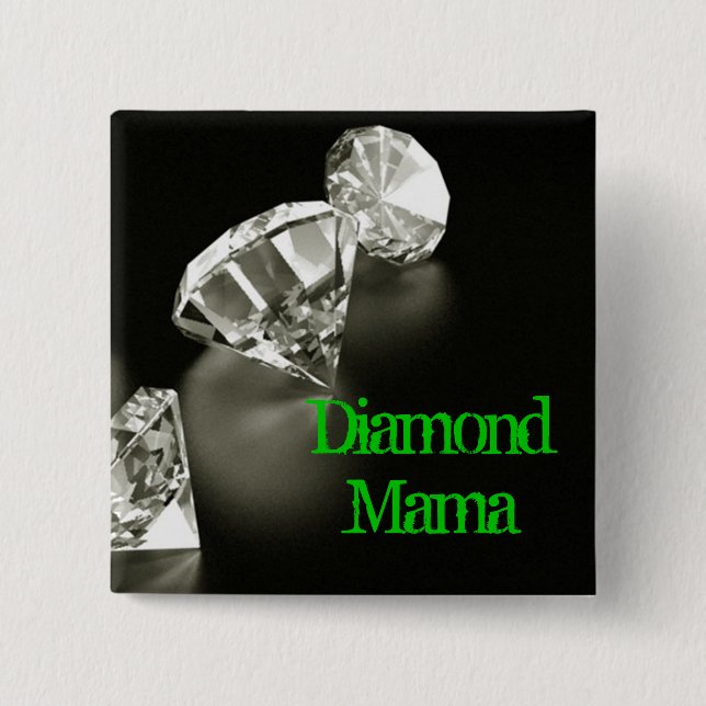 Diamant-Mutter Square Button (Vorderseite)