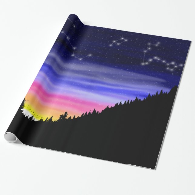 Diamant Night Wrapping Paper Geschenkpapier (Ungerollt)