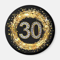 Diamant Nummer 30 Glitzer Bling Confetti | Gold