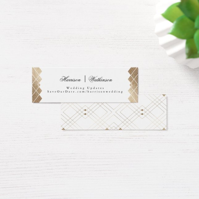 Diamant Or Blanc Géométrique Mariage Gatsby (Bureau)