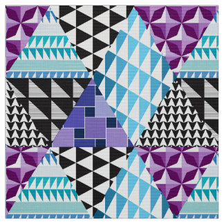 Diamant-Patchwork lila Stoff