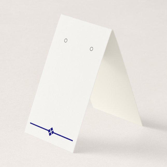 Diamant personnalisé en Bleu Plié Tente Cartes d'o (Devant)