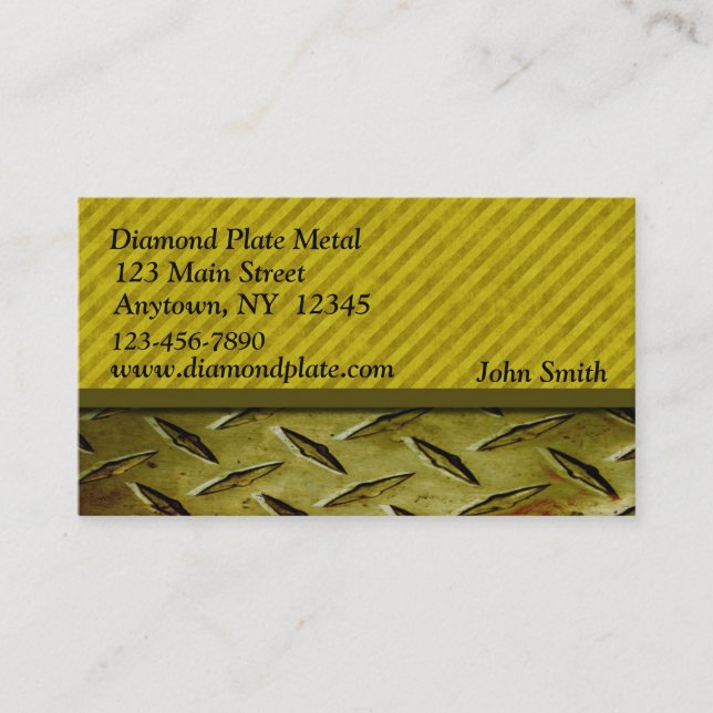 Diamant-Platten-Metallgold Visitenkarte (Vorderseite)