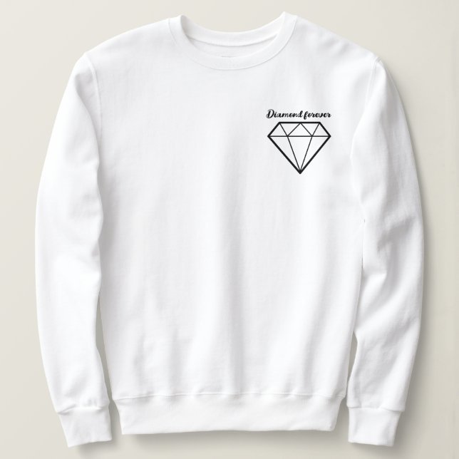 diamant pour toujours sweat - shirt à capuche (Design devant)