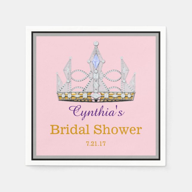 Diamant-Princess-Party Serviette (Vorderseite)