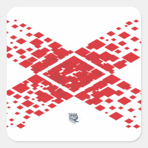 Diamant Quadratischer Aufkleber