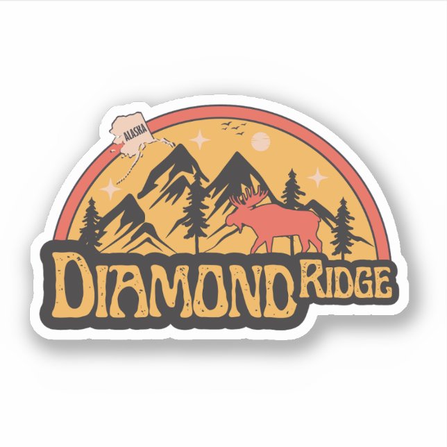 Diamant Ridge, Alaska-Aufkleber Aufkleber (Vorderseite)