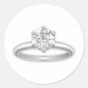 Diamant-Ring Bling Clipart Runder Aufkleber