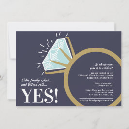 Diamant-Ringgrafik-Foto der Einsatzpartei Einladung