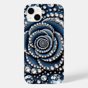 Diamant-Rose & Denim Glam Bling Case-Mate iPhone 14 Plus Hülle