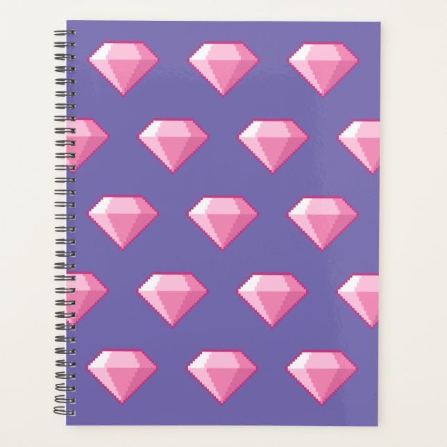 Diamant rose Pixel (Devant)