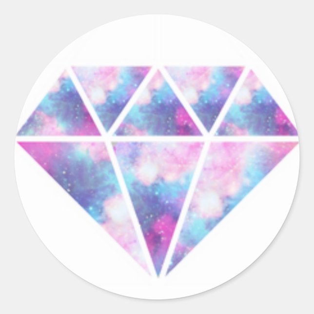 Diamant Runder Aufkleber (Vorderseite)