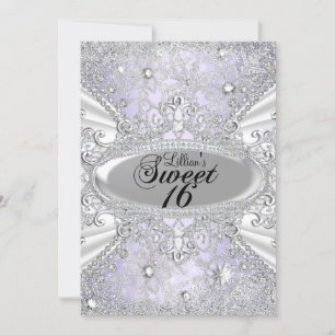 Diamant-Schneeflocke Lila Winter Wonderland Sweet1 Einladung