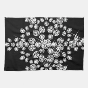 Diamant-Schneeflocken Küchentuch