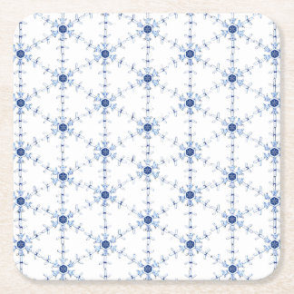 Diamant-Schneeflocken-Muster Rechteckiger Pappuntersetzer