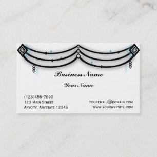 Diamant-Schürze im Schwarzen und in der Visitenkarte
