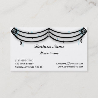 Diamant-Schürze im Schwarzen und in der Visitenkarte