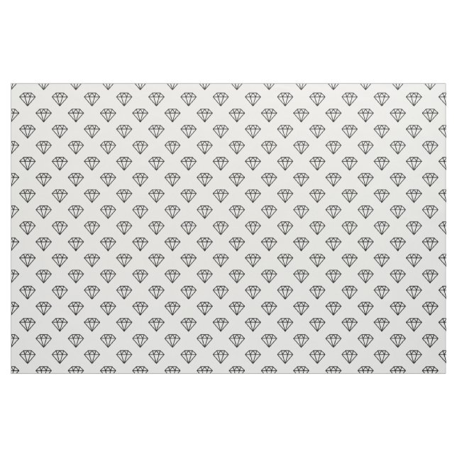 Diamant - Schwarz auf Weiß Stoff (Yard (91,4 cm))