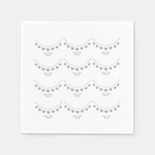 Diamant Servietten zum 60. Hochzeitstag