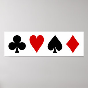 Diamant Spielkarten der Spielkarten schlagen Poster