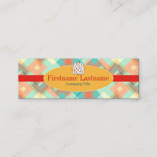 Diamant Textil Retro Mini Visitenkarte