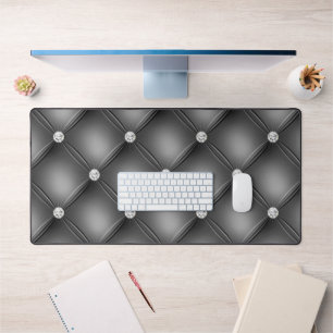 Diamant-Tufting-Design, Schwarz Schreibtischunterlage
