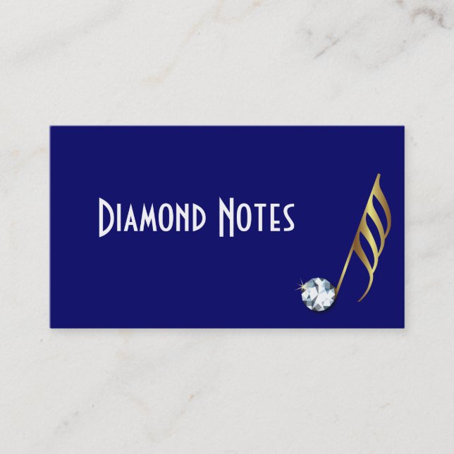 Diamant-und Goldmusikalische Visitenkarte (Vorderseite)