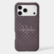 Diamant und Lila Maulesel Monogramm