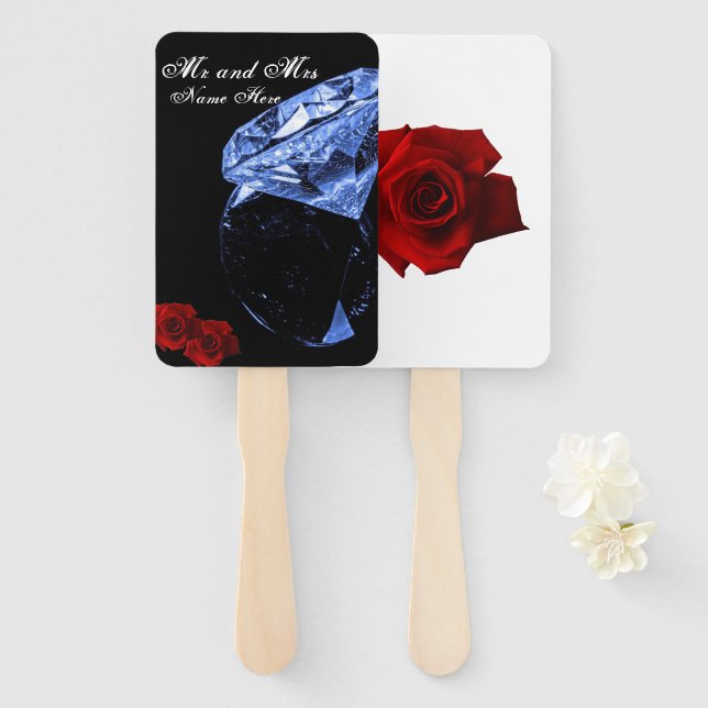 Diamant und Rose-Rechteck-Programmlüfter Fächer (Vorne und Hinten)