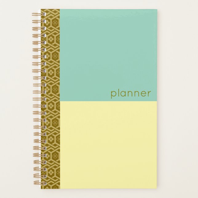 Diamant- und Tortoise-Muster Planer (Vorderseite)