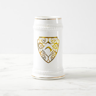 Diamant-Verein-Weiß/Gold 22 Unze Stein Bierglas