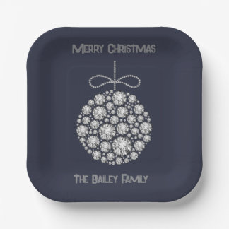 Diamant Weihnachtsschmuck Pappteller