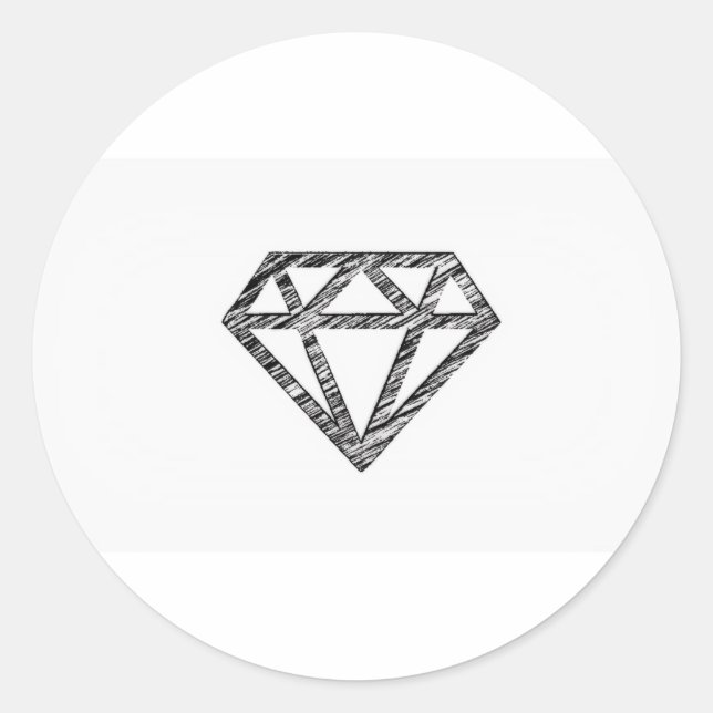 Diamantaufkleber Runder Aufkleber (Vorderseite)