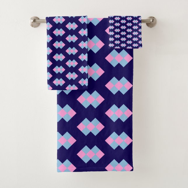 Diamantblaue Handtuch Badhandtuch Set (Insitu)