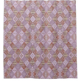 Diamantdesigns in Pinks Duschvorhang