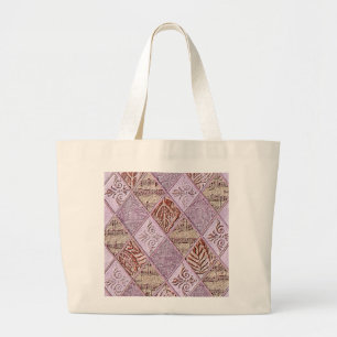 Diamantdesigns in Pinks Jumbo Stoffbeutel