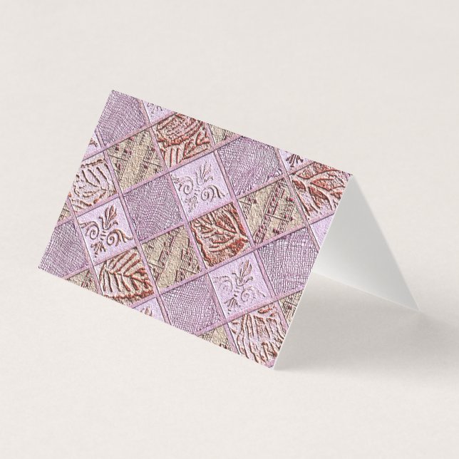 Diamantdesigns in Pinks-Karte (Vorderseite)