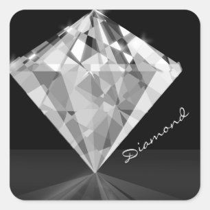 Diamantdruck Quadratischer Aufkleber