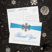 Diamante Snowflake & Blue Ribbon Winter Wedding