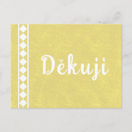 Diamanten auf Tschechisch Danke Postcard Postkarte