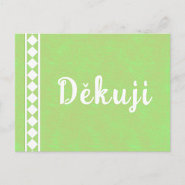 Diamanten auf Tschechisch Danke Postcard Postkarte